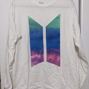 BTS Speak Yourself Tour Long Sleeve White Tee Shirt Purchased at Tour Size Large